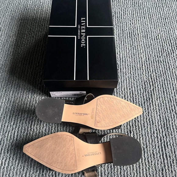 Nearly-new Liverpool Los Angeles Villa double buckle flat, 8, black - Picture 4 of 10